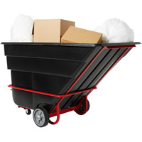 Tilt Truck, Black Recycled Plastic, 1/2 cu.yd., 1400 lbs. Load Capacity Rideout Tool & Machine Inc.