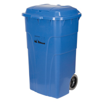 Roll Out Recycling Bin, Curbside, Polyethylene, 65 US gal. JH478 | Rideout Tool & Machine Inc.
