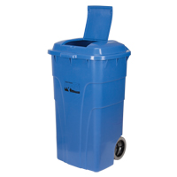 Roll Out Recycling Bin, Curbside, Polyethylene, 65 US gal. JH478 | Rideout Tool & Machine Inc.