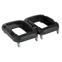 Recycling & Waste Receptacle Dolly, Polypropylene, Black, Fits: 17-1/4" x 12-1/2" JH483 | Rideout Tool & Machine Inc.