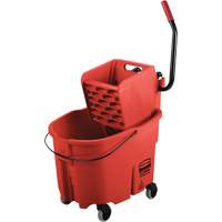 WaveBrake&reg; Mop Bucket & Wringer Combo Pack, Side Press, 8.75 US Gal.(35 Quart), Red Rideout Tool & Machine Inc.