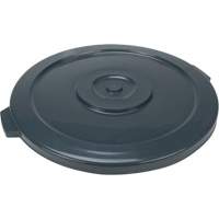 Waste Container Lid, Flat Lid, Plastic/Polyethylene, Fits Container Size: 24" Dia. Rideout Tool & Machine Inc.