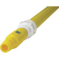 Manche de brosse pour plateforme, Brosse/Support &agrave; tampon, Jaune, T&eacute;lescopique, 62"-113" lo Rideout Tool & Machine Inc.