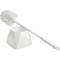 Brosse &agrave; cuvettes avec coupelle, 15-1/2" l, Soies Polypropyl&egrave;ne, Blanc Rideout Tool & Machine Inc.