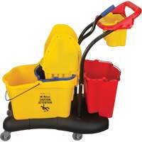 Multifunctional Mop Trolley, Down Press, 9.5 US Gal.(38 Quart), Yellow JN502 | Rideout Tool & Machine Inc.