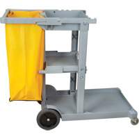 Janitor Cart, 44" x 20" x 38", Plastic, Grey JN515 | Rideout Tool & Machine Inc.