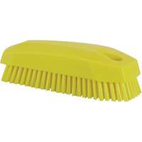 Hand Brush, Stiff Bristles, 5" Long, Yellow Rideout Tool & Machine Inc.