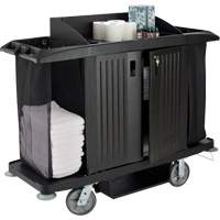Executive Full-Size Housekeeping Cart with Doors Rideout Tool & Machine Inc.