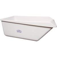 Angled Dump Tub with Drain, Plastic, White Rideout Tool & Machine Inc.