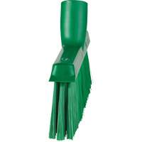Dustpan Broom with Angled Thread, Medium Bristles, 10", Polyester, Green Rideout Tool & Machine Inc.