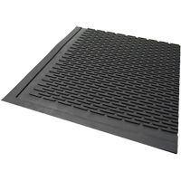 Tapis dext&eacute;rieur, Caoutchouc, Grattoir Type, Motif Plein, 3' x 5', Noir Rideout Tool & Machine Inc.