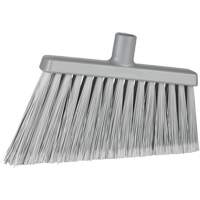 Angle Head Broom, Stiff/Split Bristles, 11-2/5", Polyester/Polypropylene/PVC/Synthetic, Grey JP827 | Rideout Tool & Machine Inc.