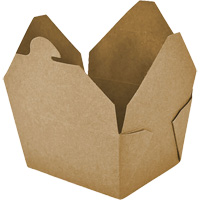 Kraft Take Out Food Containers, Corrugated, Recantgular JP919 | Rideout Tool & Machine Inc.