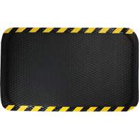 Tapis Hog Heaven, Losange, 3' x 5' x 5/8", Noir/Jaune, Nitrile Rideout Tool & Machine Inc.