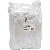 Recycled Material Wiping Rags, Cotton, White, 25 lbs. Rideout Tool & Machine Inc.