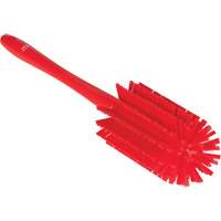 Medium Brush with Handle, Stiff Bristles, 17" Long, Red JQ185 | Rideout Tool & Machine Inc.