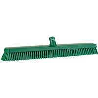 Heavy-Duty Push Broom, Fine/Stiff Bristles, 24", Green JQ212 | Rideout Tool & Machine Inc.