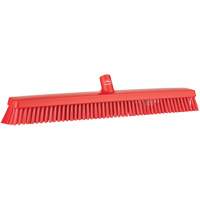 Heavy-Duty Push Broom, Fine/Stiff Bristles, 24", Red JQ214 | Rideout Tool & Machine Inc.
