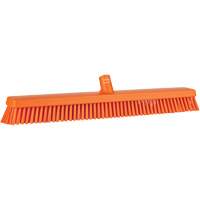 Heavy-Duty Push Broom, Fine/Stiff Bristles, 24", Orange JQ218 | Rideout Tool & Machine Inc.