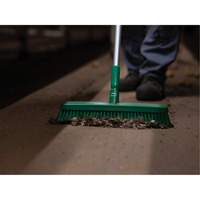 Push Broom Head, Fine/Stiff Bristles, 16-1/2", Polyester/Polypropylene, Green Rideout Tool & Machine Inc.