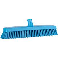 Push Broom Head, Fine/Stiff Bristles, 16-1/2", Polyester/Polypropylene, Blue Rideout Tool & Machine Inc.