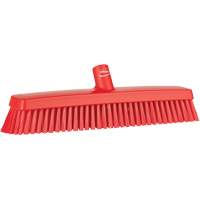 Push Broom Head, Fine/Stiff Bristles, 16-1/2", Polyester/Polypropylene, Red Rideout Tool & Machine Inc.