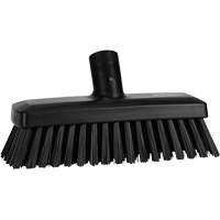 Compact Wall/Deck Broom, Stiff Bristles, 8-9/10", Polyester/Polypropylene, Black Rideout Tool & Machine Inc.