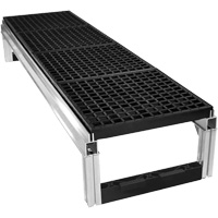 FOUNDATION Open Drainage Modular Aluminum Work Platform Kit, 18" W x 72" D, 400 lbs. Capacity, All-Welded Rideout Tool & Machine Inc.