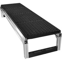 FOUNDATION Diamond-Plate Traction Modular Aluminum Work Platform Kit, 18" W x 72" D, 400 lbs. Capacity, All-Welded Rideout Tool & Machine Inc.