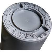 Grey Titan Garbage Container, Plastic, 20 US gal. Rideout Tool & Machine Inc.