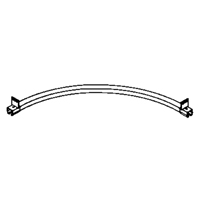 Beam Mounted 90° Curved Curtain Partition Track, 3' L KB008 | Rideout Tool & Machine Inc.