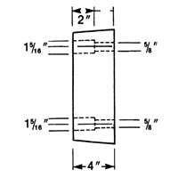 Butoirs de quai en caoutchouc moul&eacute;s, Caoutchouc, 13" la x 4" p x 12" h Rideout Tool & Machine Inc.