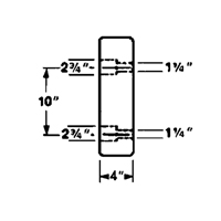 Butoirs de quai en caoutchouc moul&eacute;s, Caoutchouc, 18" la x 4" p x 18" h Rideout Tool & Machine Inc.