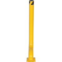 Offset Bollard, Steel, 54" H x 4-1/2" W, Yellow KH824 | Rideout Tool & Machine Inc.