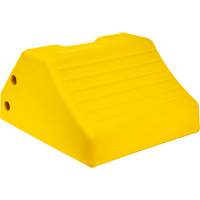 Heavy-Duty Wheel Chocks, Urethane, Yellow, 15-1/2" W x 17-7/10" D x 10" H Rideout Tool & Machine Inc.