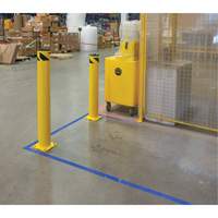 Safety Bollard, Steel, 36" H x 5-1/2" W, Yellow Rideout Tool & Machine Inc.