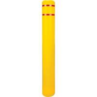 Polyethylene Bollard Cover, 6-5/8" Dia. x 52" L, Red/Yellow Rideout Tool & Machine Inc.