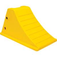 Wheel Chocks with Aluminum Tread, Polyurethane, Safety Yellow, 11-1/4" W x 21" D x 12-1/4" H Rideout Tool & Machine Inc.