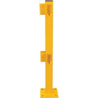Poteau de coin pour garde-corps l&eacute;gers, Acier, 42" h, Jaune s&eacute;curit&eacute; OSHA Rideout Tool & Machine Inc.