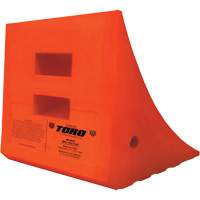 70 Ton Large Equipment Wheel Chock, Urethane, Orange Rideout Tool & Machine Inc.