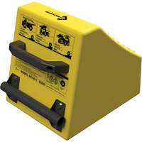 Checkers Safety Heavy-Duty Ultra Class Mining Wheel Chock, HDPE, Yellow, 14-1/2" W x 17-1/2" D x 16" H Rideout Tool & Machine Inc.