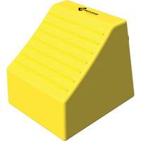 Checkers Safety Heavy-Duty Ultra Class Mining Wheel Chock without Bracket, HDPE, Yellow, 14-1/2" W x 17-1/2" D x 16" H Rideout Tool & Machine Inc.