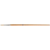 Pure White Bristle Round Marking Paint Brush, 7/32" Brush Width, White China, Wood Handle Rideout Tool & Machine Inc.