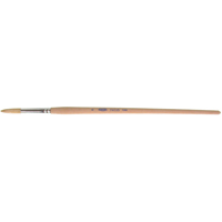 Pure White Bristle Round Marking Paint Brush, 9/32" Brush Width, White China, Wood Handle Rideout Tool & Machine Inc.