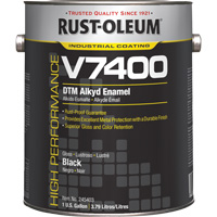 High-Performance V7400 System 340 VOC DTM Alkyd Enamel, Black, High-Gloss, Gallon Rideout Tool & Machine Inc.