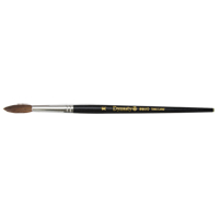 Black Pointed Bristle Artist Brush, 5.7 mm Brush Width, Camel Hair, Wood Handle Rideout Tool & Machine Inc.