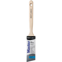 Angle Sash Brush, Poly/Nylon, Wood Handle, 1-1/2" Width KP986 | Rideout Tool & Machine Inc.