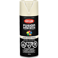 Fusion All-In-One Spray Paint, Dover White, Gloss, 12 oz., Aerosol Can Rideout Tool & Machine Inc.