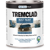 Tremclad&reg; Water-Based Rust Paint, 946 ml, Can, Black Rideout Tool & Machine Inc.