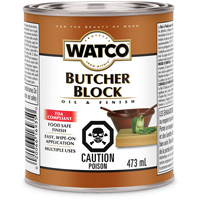 Watco&reg; Butcher Block Oil & Finish, 473 ml, Clear, Transparent Rideout Tool & Machine Inc.